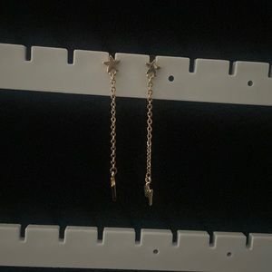 gold star and lighting earrings